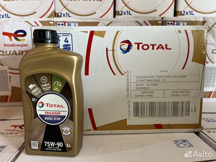 Масло Total traxium dual 9 FE 75W-90 1л