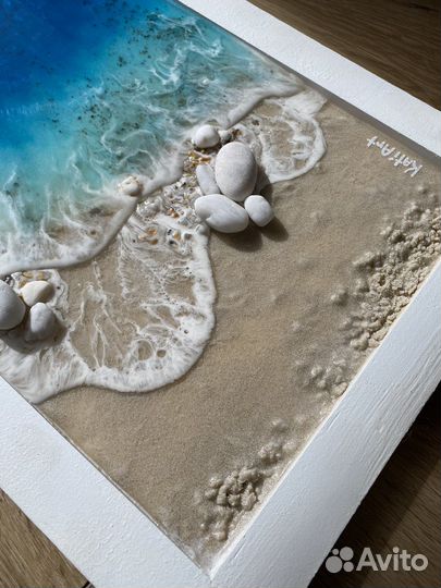 Картина море эпоксидной смолой