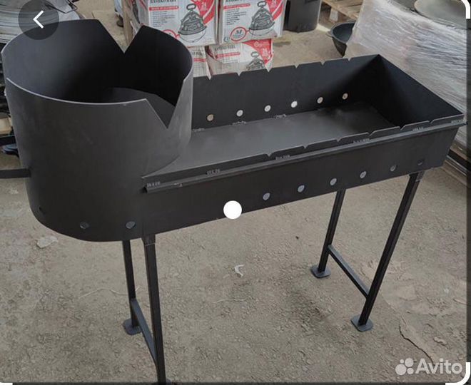 Мангал с печкой под казан