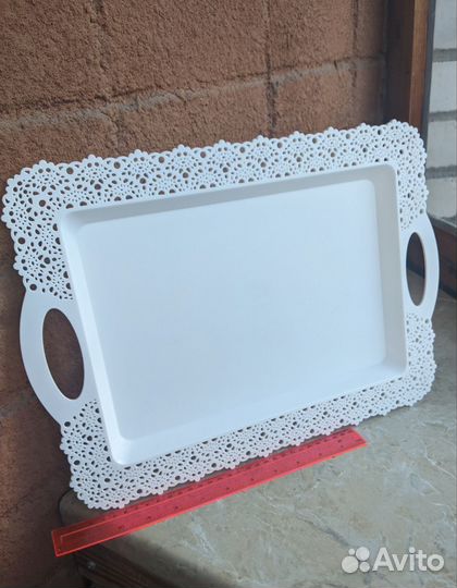 Белый Поднос Ажур