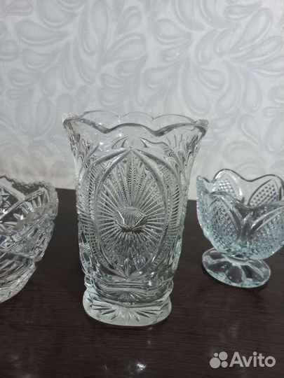 Ваза конфетница хрустальная