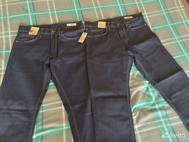 Джинсы marks spencer за 2 пары (48 М) 32/31 slim