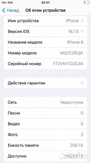 iPhone 8, 256 ГБ