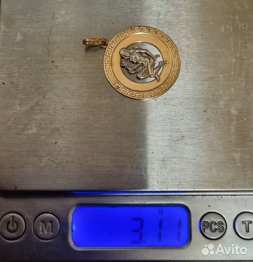 Золотой кулон Дева вес 3.11