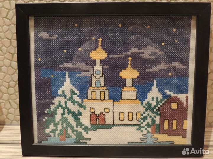 Картины вышитые - 2 шт