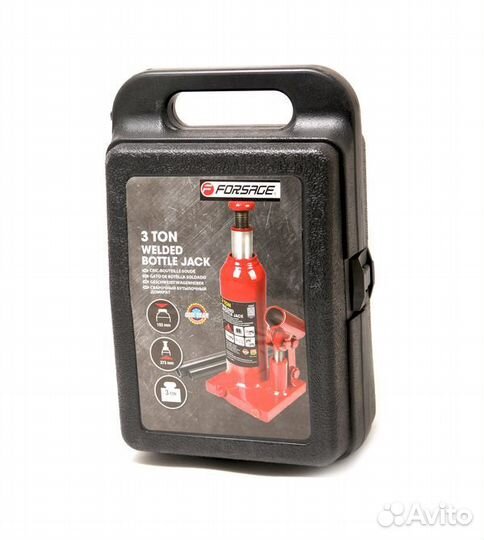 Домкрат бутылочный 6т с клапаном (h min 185мм, h m