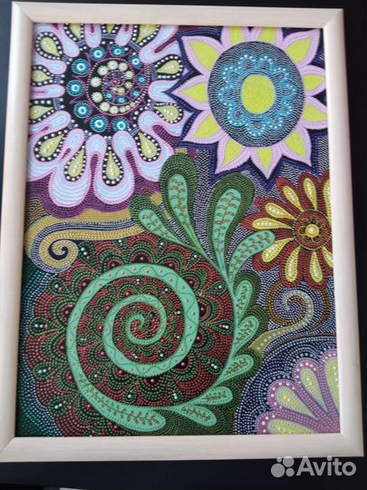 Картина, точечная роспись