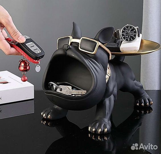 Конфетница ключница статуэтка французский бульдог