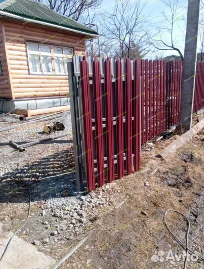 Забор под ключ из профлиста на заказ