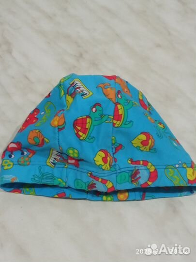 Шапочка для плавания детская тканевая