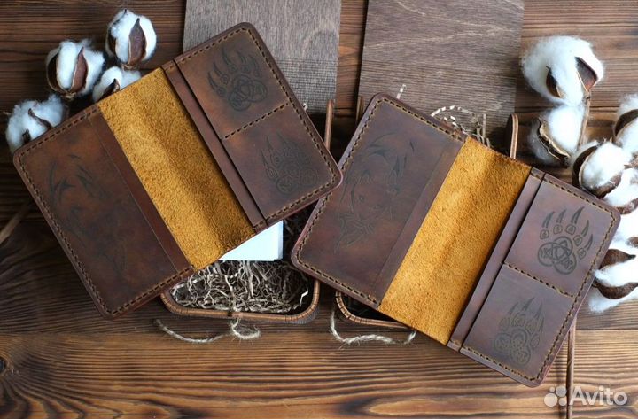 Обложка на паспорт и автодокументы из кожи