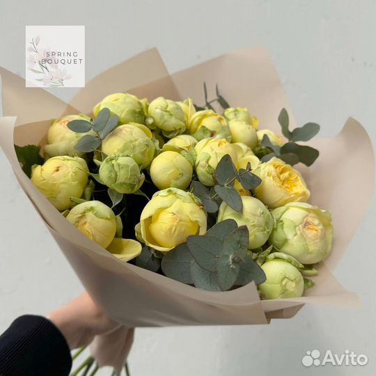 Букет цветов Пионовидная роза Гортензия Матиолла