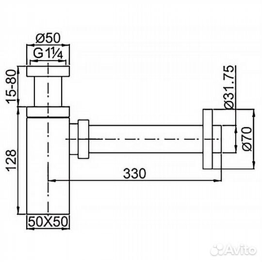 Сифон раковины Duravit Happy D 50361000