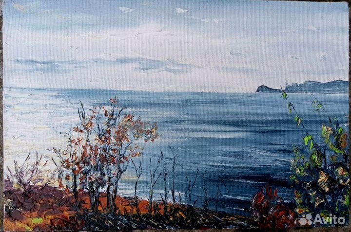 Картина маслом на холсте морской пейзаж