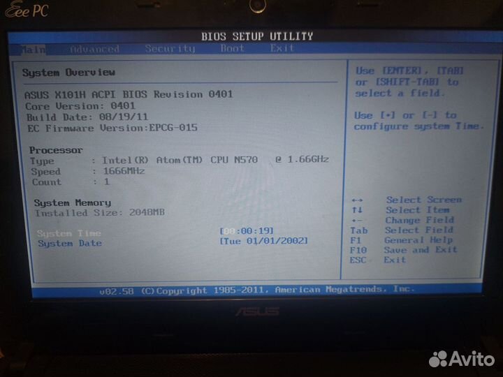 Нетбук Asus Eee pc x101h