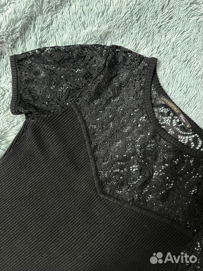 Платье черное лапша