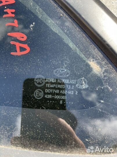 Задние форточки Hyundai Elantra HD