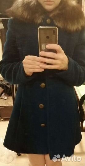 Пальто зима с мехом из чернобурки