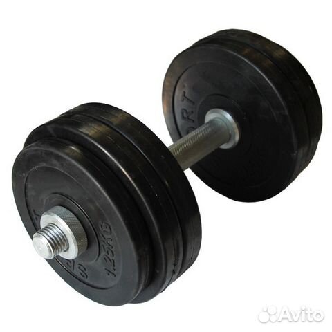 Гантель обрезиненная разборная 14.5 кг