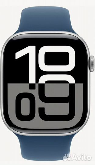 Apple watch series 10 46mm silver denim sport band