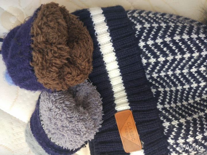 Зимняя шапочка + варежки от 2 до 5 лет