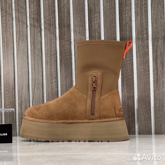 Ugg Dipper Chestnut Угги На Платформе с Резинкой