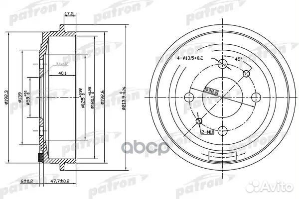 Барабан тормозной fiat punto/bravo 99- PDR1045