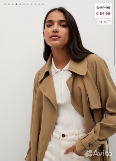 Тренч Mango M новый