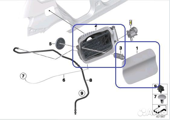 Лючок бензобака (топливного бака) Bmw X3 F25