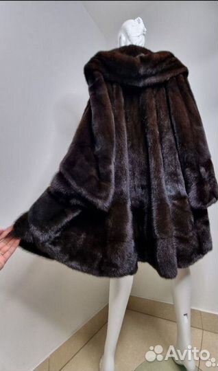 Шуба норковая с капюшоном бабочка