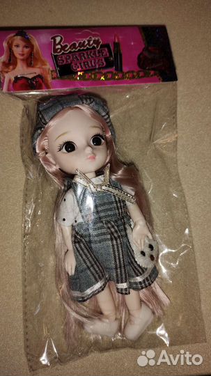 Кукла шарнирная новая в упаковке