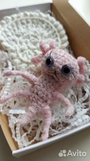 Аксолотль игрушка амигуруми