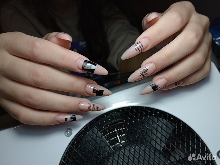 Маникюр наращивание ногтей