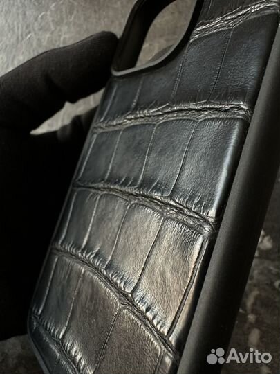 15 pro чехол из кожи Крокодила