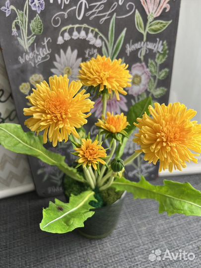 Одуванчики.Подарок Ручная работа