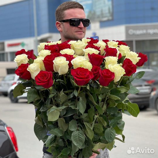 Длинные розы 70см доставка 101роза с доставкой