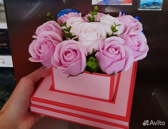 Букет из мыльных роз