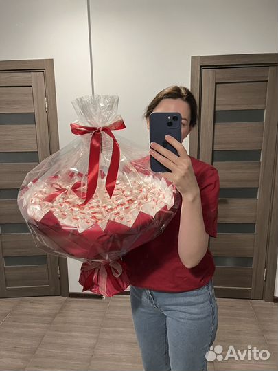 Супер сердце из раффаэлло/ букет из конфет