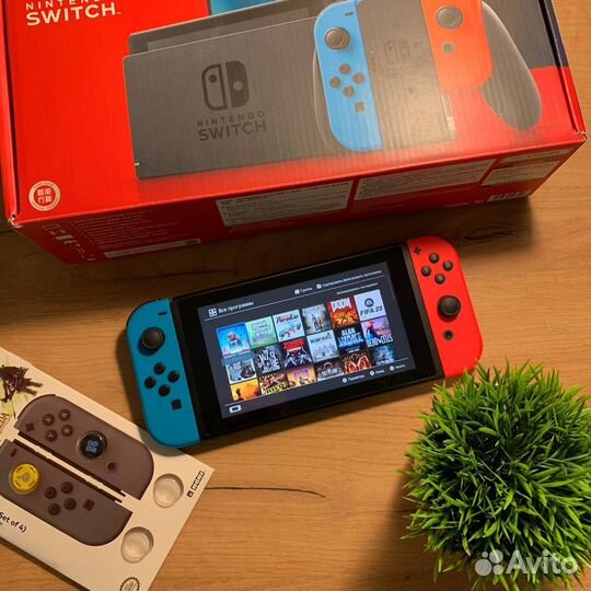 Прошитая Nintendo Switch Rev 2 Neon