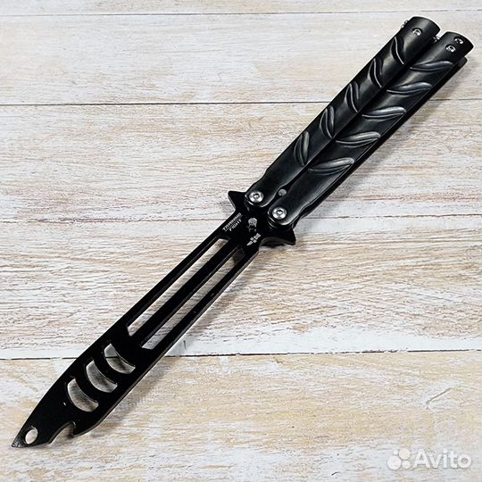 Нож Бабочка training fight с открывашкой ст.440 (ч