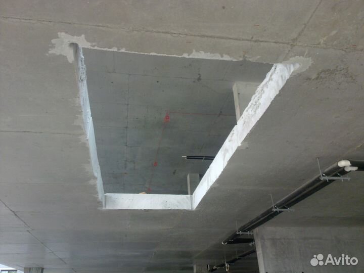 Канатная резка, сверление отверстий