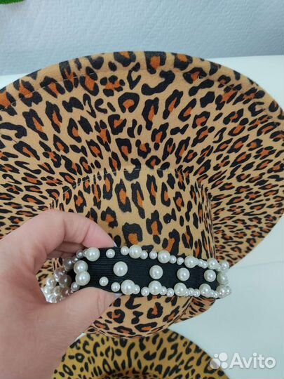 Новая шляпа женская Федора леопард