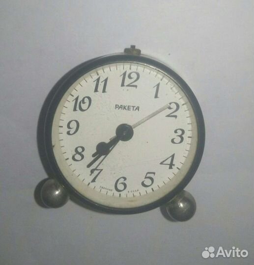 Мини часы-будильник Ракета СССР
