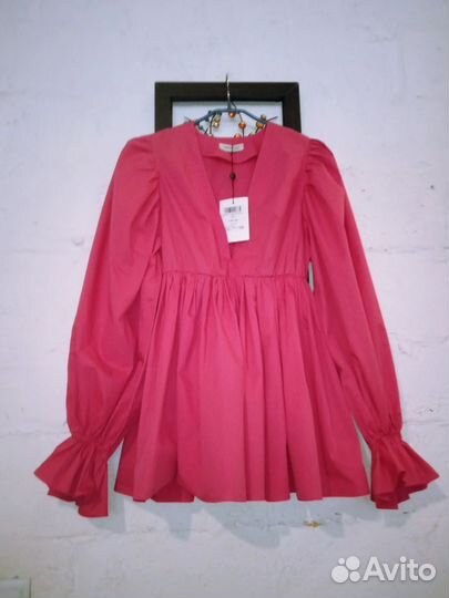 Платье новое розовое хлопок 42-44