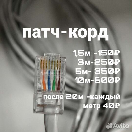 Кабель патч корд