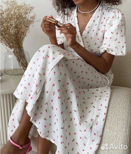 Платье муслин женское