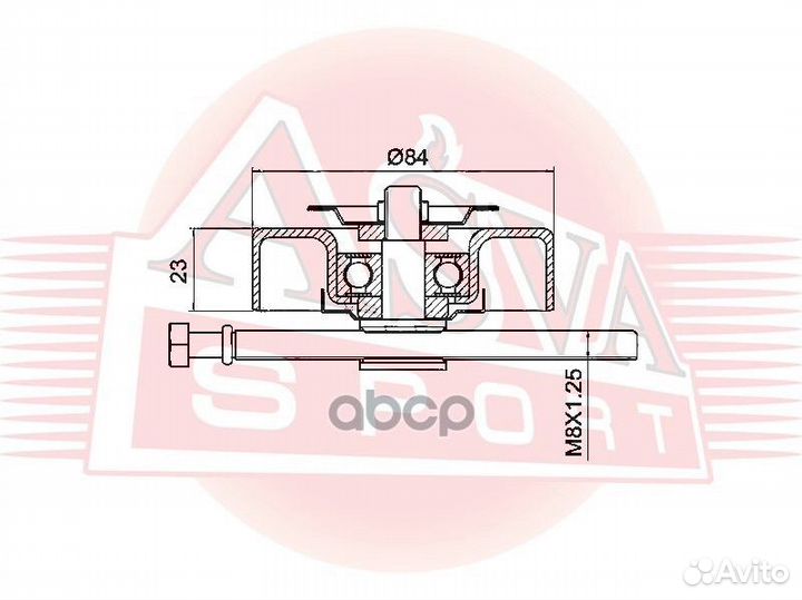 Ролик натяжной ремня кондиционера nsbp-004 asva