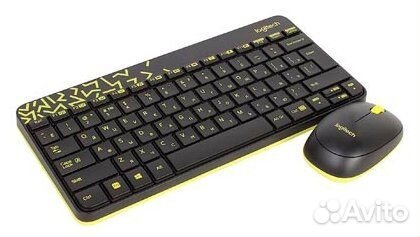 Клавиатура и мышь Logitech MK240 Nano Black-Yellow