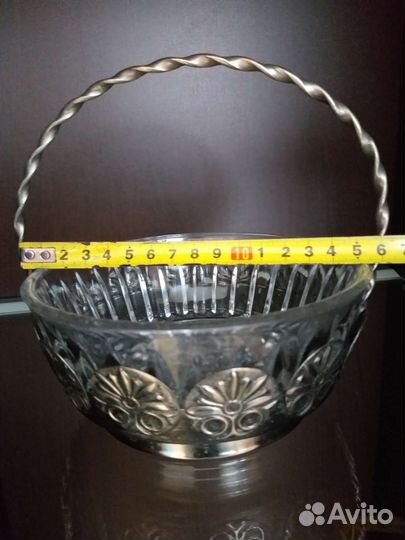 Хрустальные пепельница, салатница/конфетница