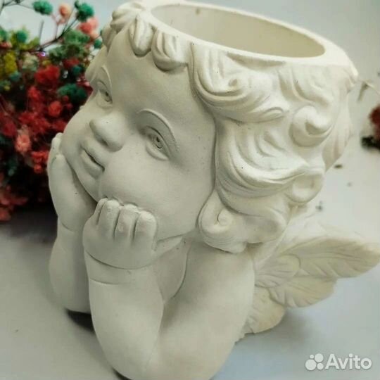 Кашпо. Ангел. Гипсовое изделие